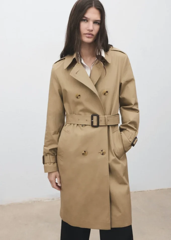Trench classico con cintura