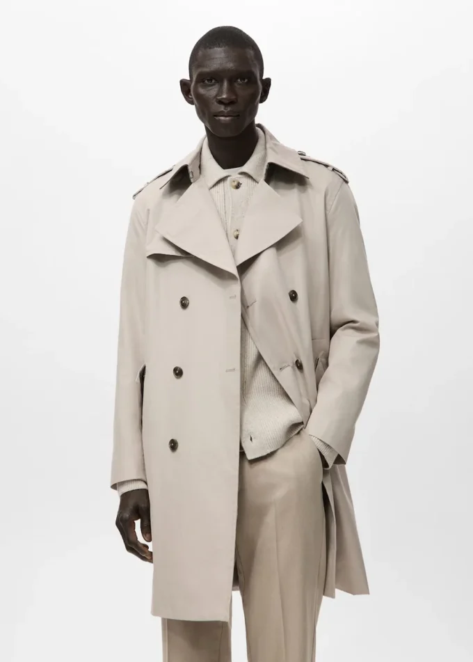 Trench con cintura idrorepellente Trench con cintura idrorepellente