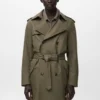 Trench con cintura idrorepellente Trench con cintura idrorepellente