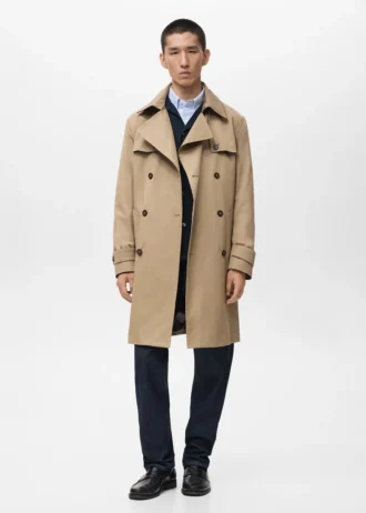 Trench con cintura idrorepellente Trench con cintura idrorepellente