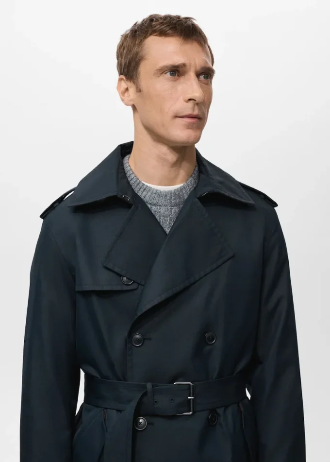 Trench con cintura idrorepellente Trench con cintura idrorepellente