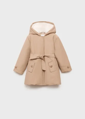 Trench con fodera in pelliccia