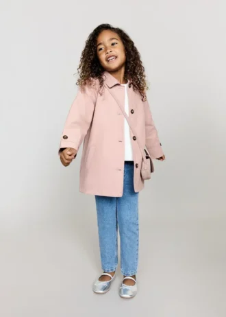 Trench in cotone con bottoni Trench in cotone con bottoni