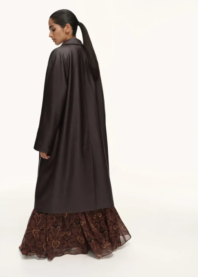 Trench lungo in ecopelle