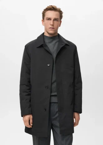 Trench trapuntato idrorepellente