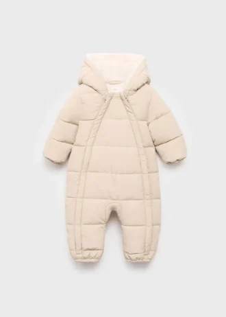 Tuta con cappuccio in sherpa