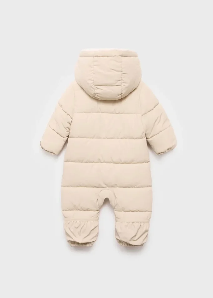 Tuta con cappuccio in sherpa Tuta con cappuccio in sherpa