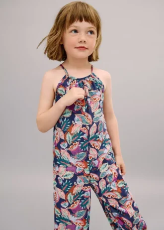 Tuta con stampa floreale