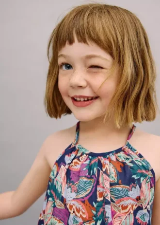 Tuta con stampa floreale