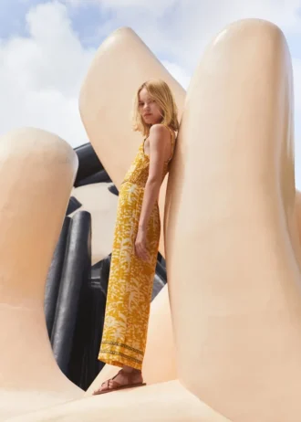 Tuta con stampa tropicale