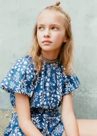 Tuta in cotone stampato