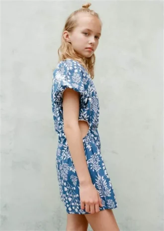 Tuta in cotone stampato