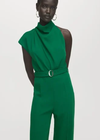 Tuta lunga asimmetrica con cintura