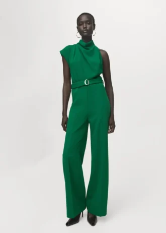 Tuta lunga asimmetrica con cintura