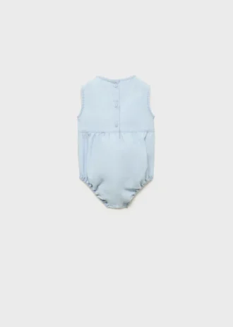 Tutina in denim ricamata