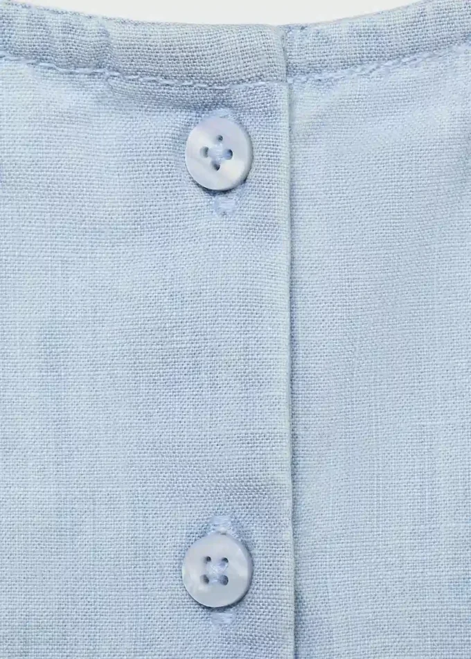 Tutina in denim ricamata Tutina in denim ricamata