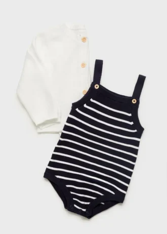 Tutina in maglia a righe