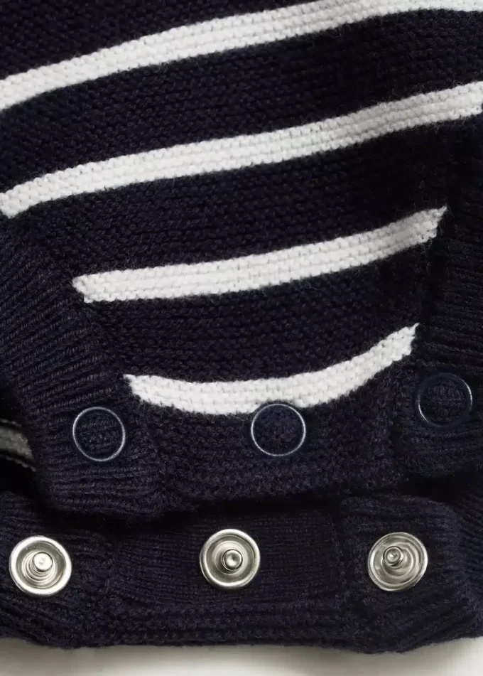 Tutina in maglia a righe