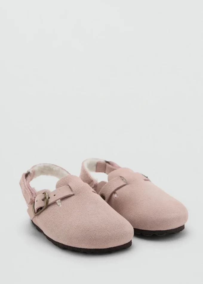 Zoccoli in pelle di montone con fodera effetto pelliccia Zoccoli in pelle di montone con fodera effetto pelliccia